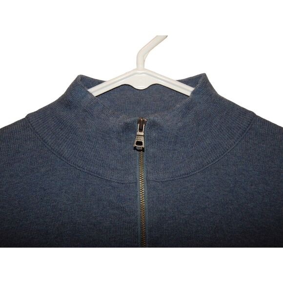 BANANA REPUBLIC men's large thin powder blue full zip cardigan sweater jacket - Picture 3 of 7